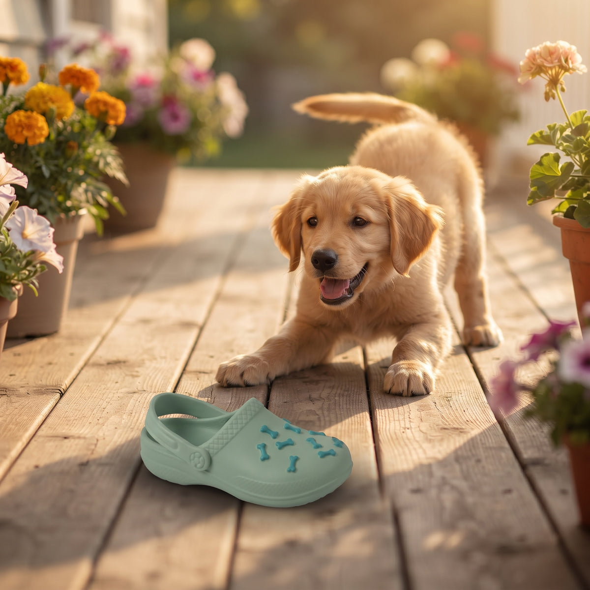 Squeaky Rubber Clog Dog Toy