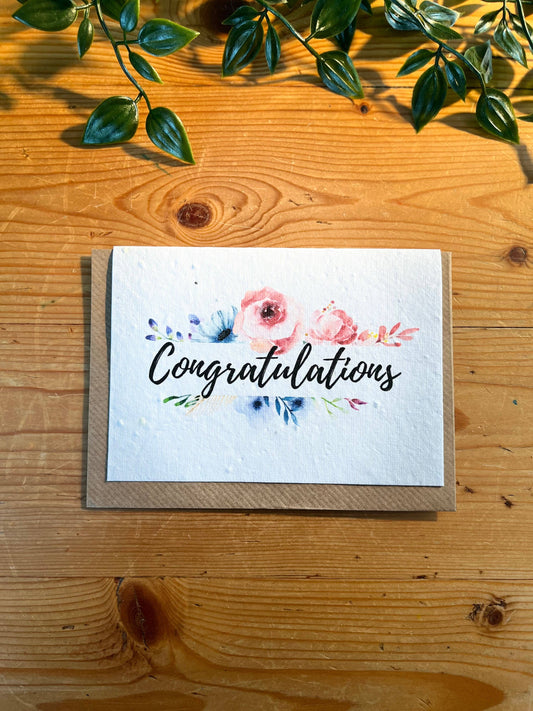 Congratulations - Plantable Seed Card