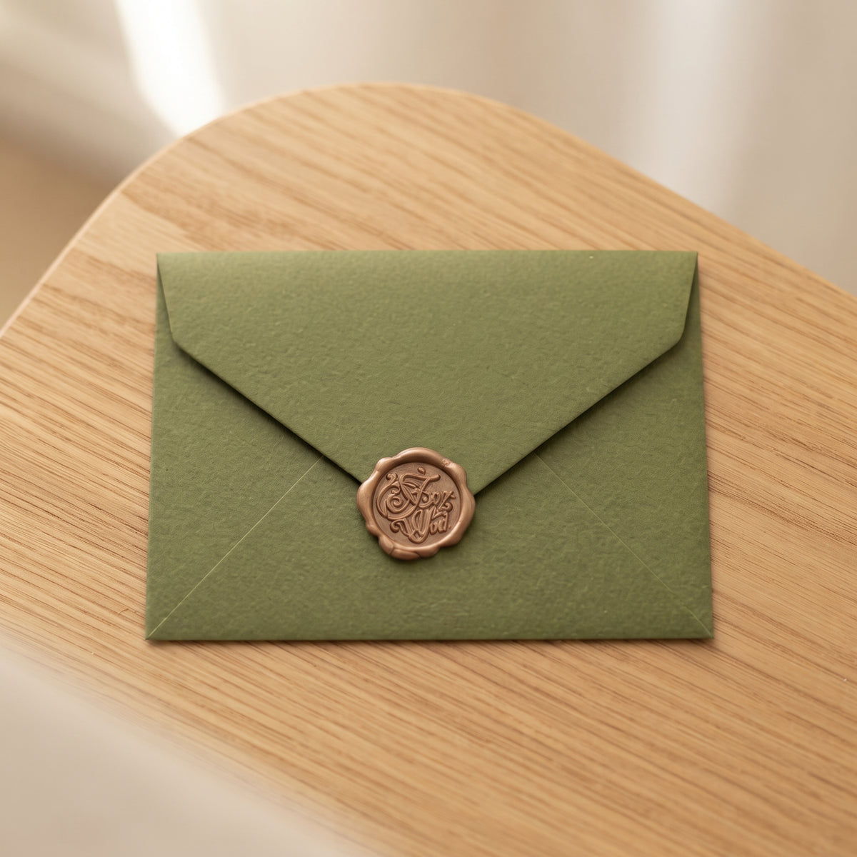 The Olive Seal Wax-Sealed Card