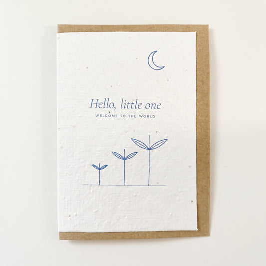 Hello Little One | Plantable New Baby Card