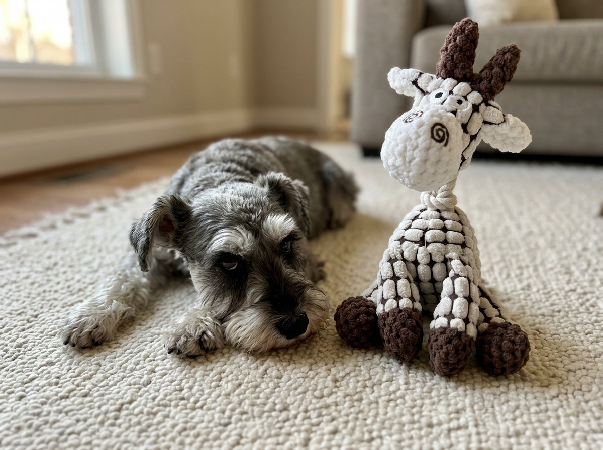 Squeaky Corduroy Donkey Plush Dog Toy