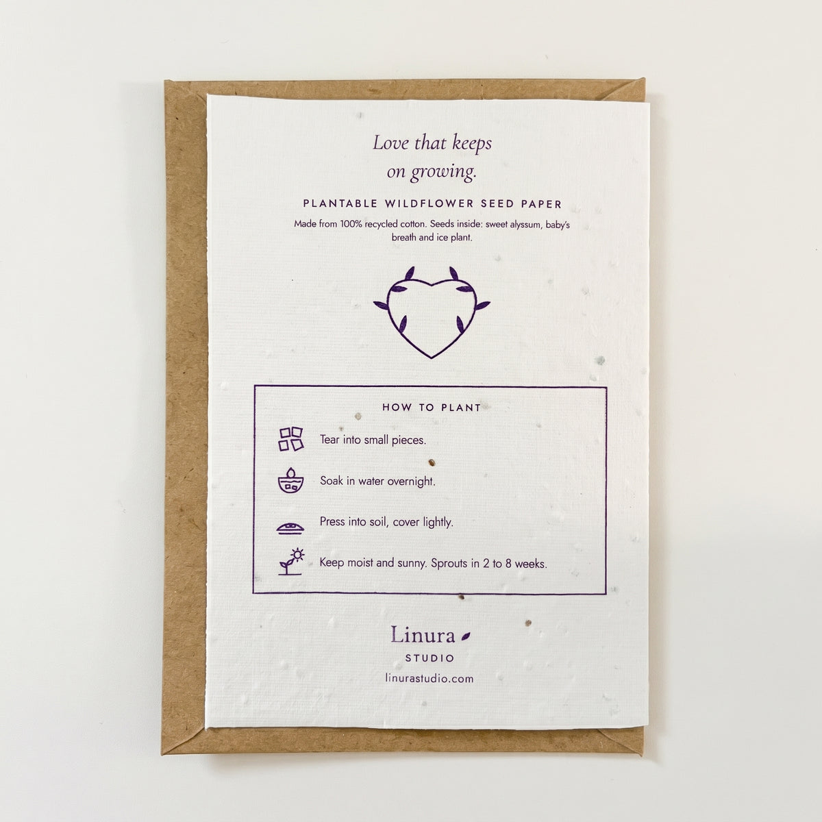 Leafy Heart | Plantable Anniversary Card