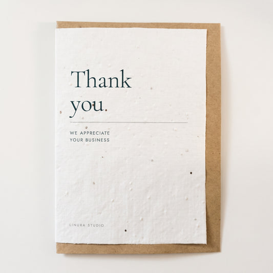 Editorial | Plantable Business Thank You Card