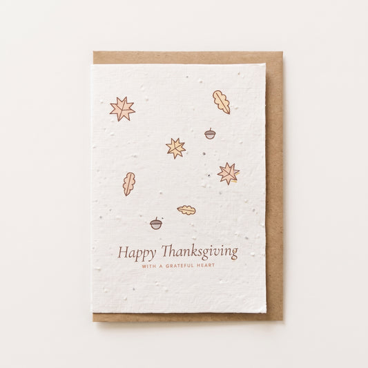 Falling Leaves | Plantable Thanksgiving Card