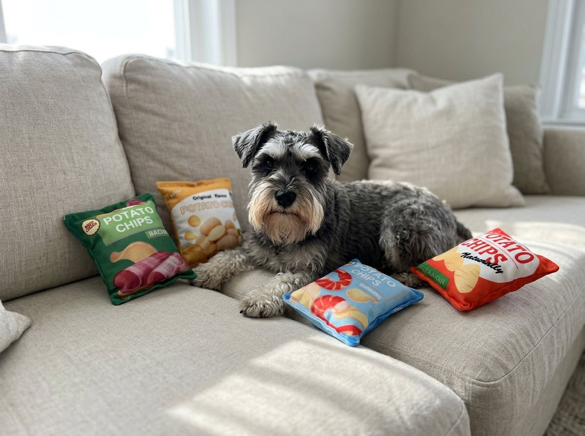 Crinkle Chip Bag Dog Toy