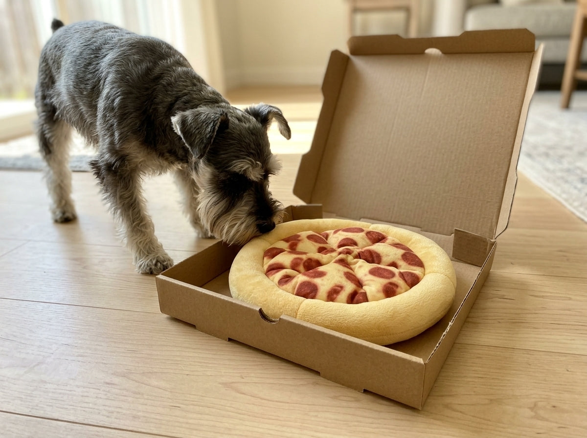 Squeaky Pepperoni Pizza Plush Dog Toy