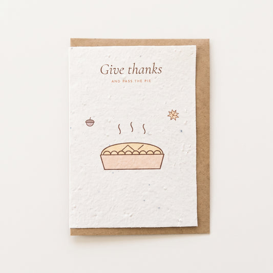 Pumpkin Pie | Plantable Thanksgiving Card