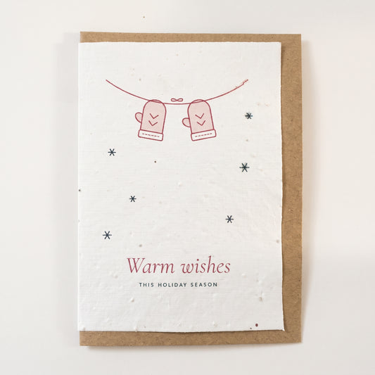 Warm Mittens | Plantable Holiday Card