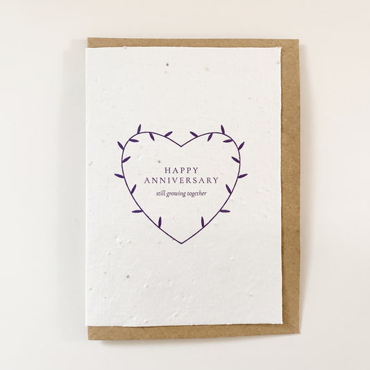 Leafy Heart | Plantable Anniversary Card