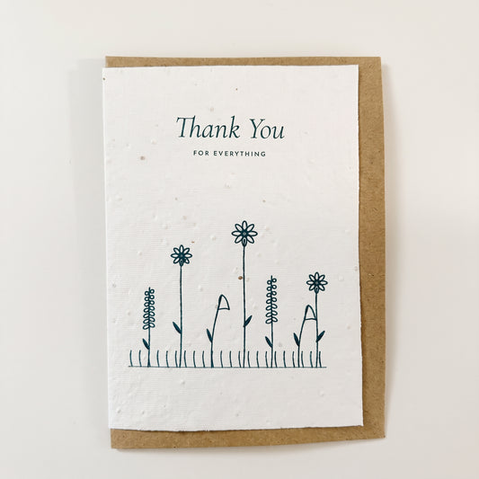 Green Meadow | Plantable Thank You Card