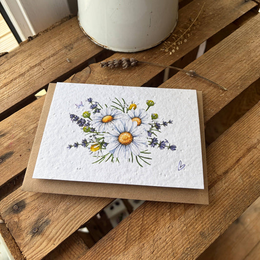 Daisies & Lavender - Plantable Seed Card